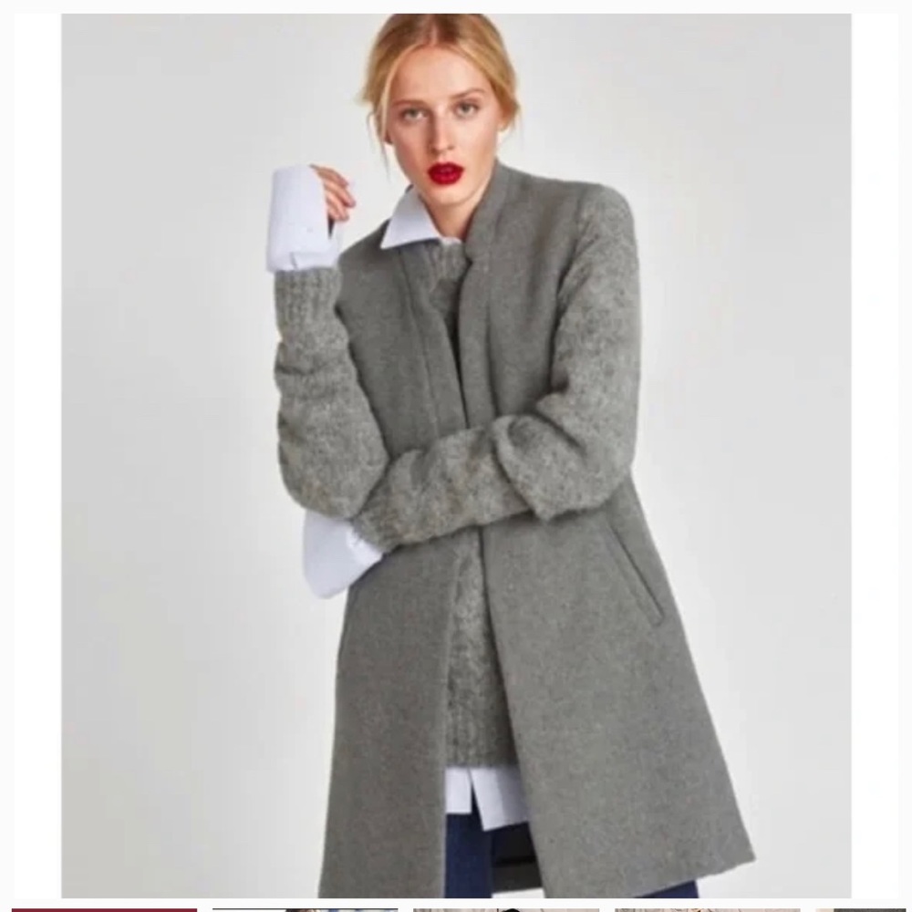 Zara Basic Outerwear Sleeveless Wool Vest/Jacket/Coatagin